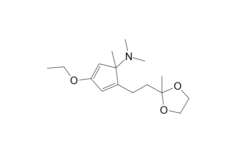 4-Ethoxy-N,N,1-trimethyl-2-[2-(2-methyl-1,3-dioxolan-2-yl)ethyl]-1-cyclopenta-2,4-dienamine