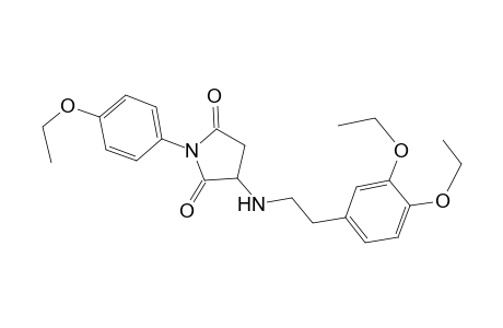 3-[2-(3,4-diethoxyphenyl)ethylamino]-1-p-phenetyl-pyrrolidine-2,5-quinone