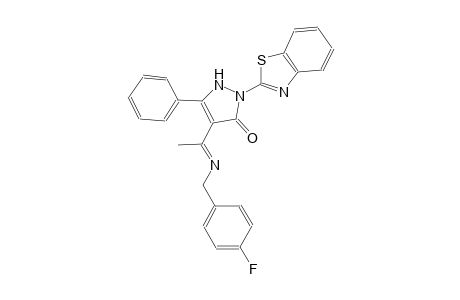 3H-pyrazol-3-one, 2-(2-benzothiazolyl)-4-[(1E)-1-[[(E)-(4-fluorophenyl)methyl]imino]ethyl]-1,2-dihydro-5-phenyl-