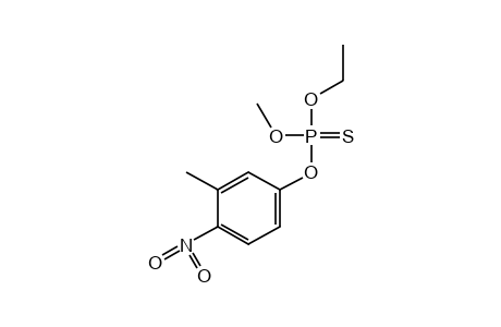 phosphorothioic acid, O-ethyl O-methyl O-4-nitro-m-tolyl ester