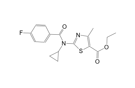 ethyl 2-[cyclopropyl(4-fluorobenzoyl)amino]-4-methyl-1,3-thiazole-5-carboxylate