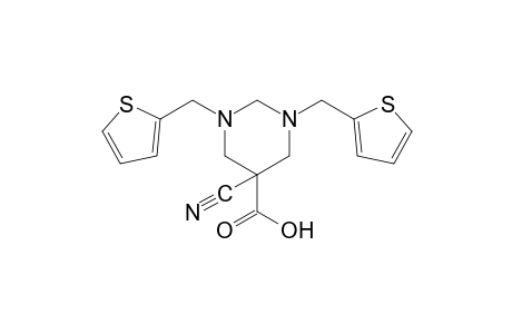 1,3-bis(2-thenyl)-5-cyanohexahydro-5-pyrimidinecarboxylic acid