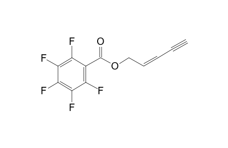 Pentafluorobenzoic acid, pent-2-en-4-ynyl ester