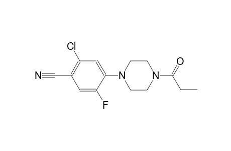 2-Chloro-5-fluoro-4-(4-propionyl-1-piperazinyl)benzonitrile