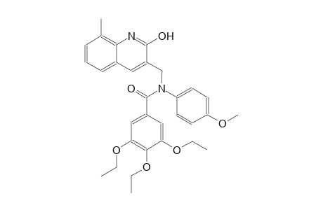 3,4,5-triethoxy-N-[(2-hydroxy-8-methyl-3-quinolinyl)methyl]-N-(4-methoxyphenyl)benzamide