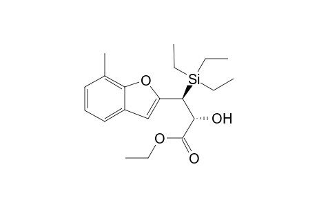 Ethyl (2R,3S)-2-hydroxy-3-(7-methylbenzofuran-2-yl)-3-(triethylsilyl)propanoate