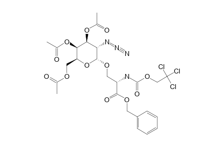 N-TRICHLOROETHOXYCARBONYL-3-O-(3,4,6-TRI-O-ACETYL-2-AZIDO-2-DEOXY-ALPHA-D-GALACTOPYRANOSYL)-L-SERINE-BENZYLESTER