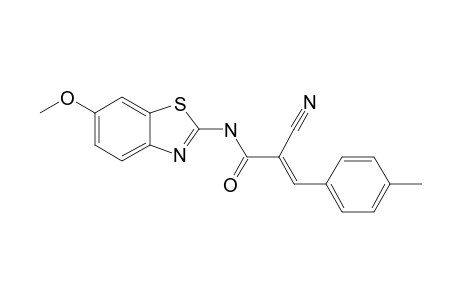 3-(4""-Methylphenyl)-2-cyano-N-( 6'-methoxy-2'-benzothiazolyl)-2-propenamide