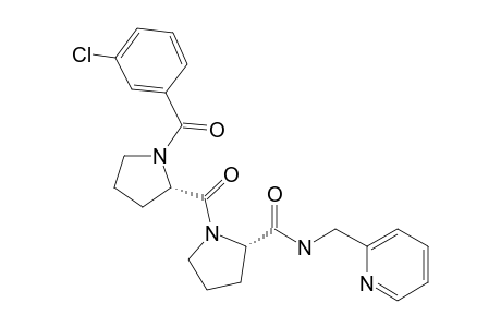 (S)-1-((3-Chlorobenzoyl)-L-prolyl)-N-(pyridin-2-ylmethyl)pyrrolidine-2-carboxamide