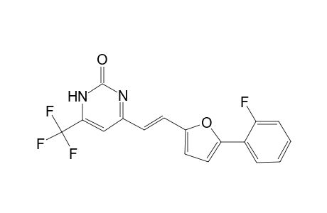 4-[(E)-2-[5-(2-fluorophenyl)-2-furanyl]ethenyl]-6-(trifluoromethyl)-1H-pyrimidin-2-one