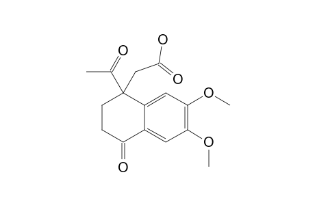 1-acetyl-6,7-dimethoxy-4-oxo-1,2,3,4-tetrahydro-1-naphthaleneacetic acid