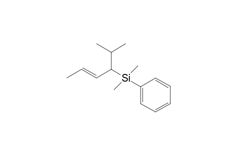 (E)-3-Dimethyl(phenyl)silyl-2-methylhex-4-ene