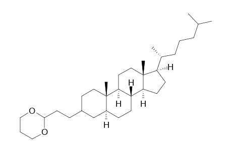 3-[(2-Dioxan-2-yl)ethyl]-5.alpha.-cholestane