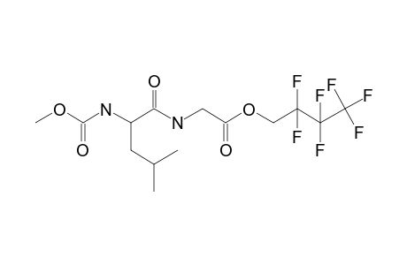 L-Leucylglycine, N-methoxycarbonyl-, 2,2,3,3,4,4,4-heptafluorobutyl ester