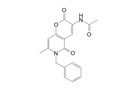 N'-(2',5'-Dioxo-6-benzyl-7-methyl-5,6-dihydro-2H-pyrano[3,2-c]pyridin-3'-yl)-acetamidee