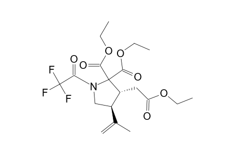 2,2-Pyrrolidinedicarboxylic acid, 3-(2-ethoxy-2-oxoethyl)-4-(1-methylethenyl)-1-(trifluoroacetyl)-, diethyl ester, trans-