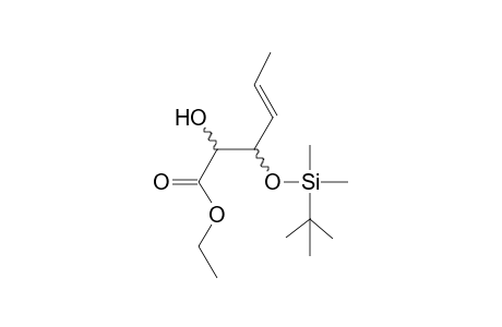 Ethyl (3Z)-3-tert-butyldimethylsilyloxy-2-hydroxy-hex-4-enoate