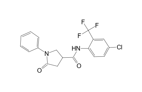 5-Oxo-1-phenyl-pyrrolidine-3-carboxylic acid (4-chloro-2-trifluoromethyl-phenyl)-amide