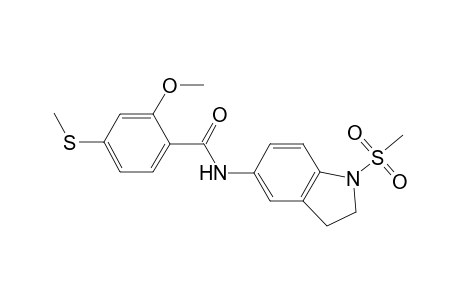 2-methoxy-4-(methylsulfanyl)-N-[1-(methylsulfonyl)-2,3-dihydro-1H-indol-5-yl]benzamide