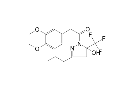 1-[(3,4-dimethoxyphenyl)acetyl]-3-propyl-5-(trifluoromethyl)-4,5-dihydro-1H-pyrazol-5-ol