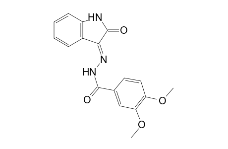 3,4-dimethoxy-N'-[(3E)-2-oxo-1,2-dihydro-3H-indol-3-ylidene]benzohydrazide