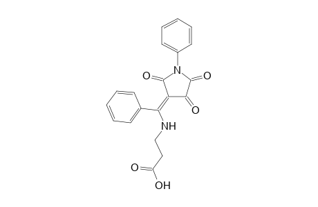 1-PHENYL-4-(PHENYL-(2-CARBOXYETHYLAMINO)-METHYLIDENE)-PYRROLIDINE-2,3,5-TRIONE