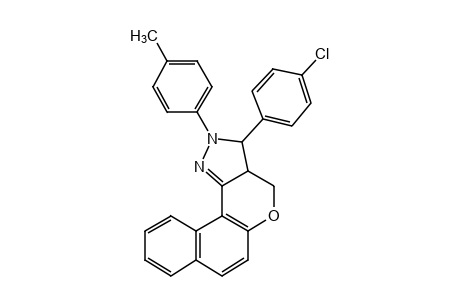 3-(p-chlorophenyl)-2,3,3a,4-tetrahydro-2-p-tolylnaphtho[1',2':5,6]pyrano[4,3-c]pyrazole