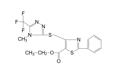 4-{{[4-methyl-5-(trifluoromethyl)-4H-1,2,4-triazol-3-yl]thio}methyl}-2-phenyl-5-thiazolecarboxylic acid, ethyl ester