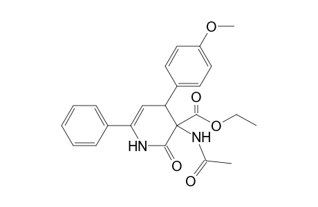 Ethyl 3-acetylamino-3,4-dihydro-4-(4-methoxyphenyl)-6-phenyl-2(1H)-pyridone-3-carboxylate