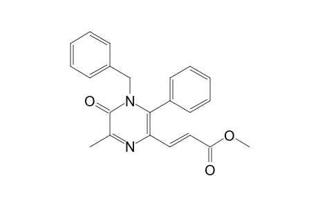 Methyl (2E)-3-(4-benzyl-6-methyl-5-oxo-3-phenyl-4,5-dihydro-2-pyrazinyl)-2-propenoate