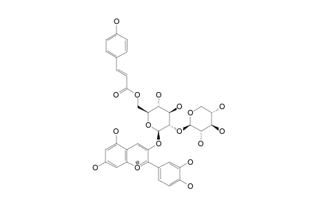 CYANIDIN-3-O-(2-O-BETA-XYLOPYRANOSYL-6-O-(E)-PARA-COUMAROYL)-BETA-GALACTOPYRANOSIDE