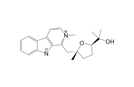 (2R*,5R*)-1-METHYL-1-(5-(2-METHYL-2H-BETA-CARBOLIN-1-YLMETHYL)-5-METHYL-PERHYDRO-2-FURANYL)-ETHYL-ALCOHOL;(+/-)-CHRYSOTRICINE