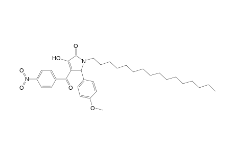 2H-Pyrrol-2-one, 1-hexadecyl-1,5-dihydro-3-hydroxy-5-(4-methoxyphenyl)-4-(4-nitrobenzoyl)-