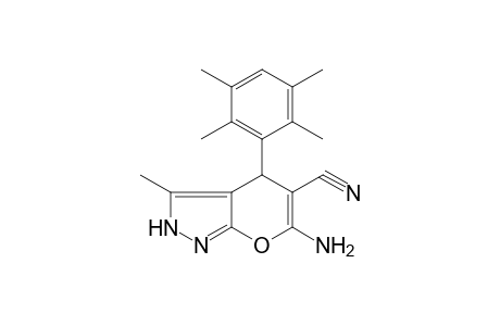 6-Amino-3-methyl-4-(2,3,5,6-tetramethylphenyl)-2,4-dihydropyrano[2,3-c]pyrazole-5-carbonitrile