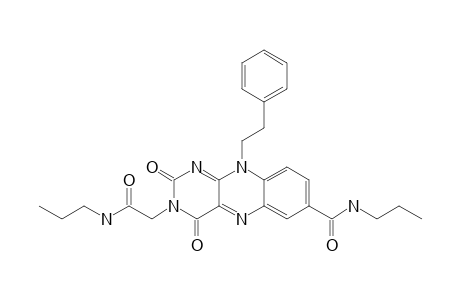 2,4-Diketo-3-[2-keto-2-(propylamino)ethyl]-10-phenethyl-N-propyl-benzo[g]pteridine-7-carboxamide