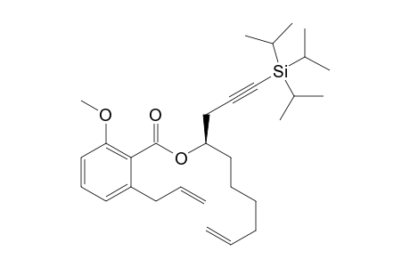 (1R)-1-[3-(TRIISOPROPYLSILYL)-PROP-2-YNYL]-HEPT-6-ENYL-2-ALLYL-6-METHOXY-BENZOATE