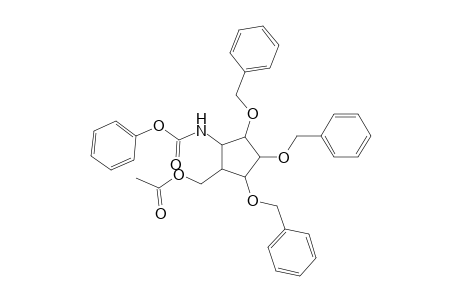 1H-Cyclopent[c]isoxazole-4,5,6-triol, 1-acetylhexahydro-, triacetate (ester), [3aR-(3a.alpha.,4.alpha.,5.beta.,6.alpha.,6a.alpha.)]-