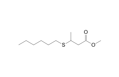 3-(Hexylthio)butanoic acid methyl ester