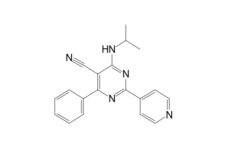 4-(ISOPROPYLAMINO)-6-PHENYL-2-(4-PYRIDYL)-5-PYRIMIDINECARBONITRILE