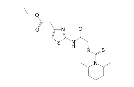 Ethyl 2-[2'-(2",6""-dimethyl-1"-piperidinyl)thiocarbamoyl]thio]acylamino]-thiazol-4-acetate