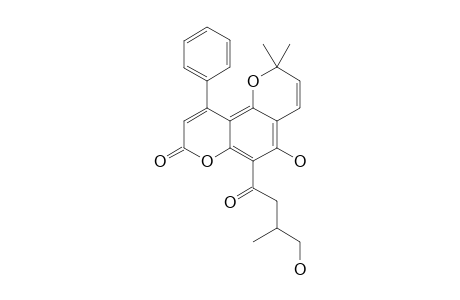 7-HYDROXY-8-(4-HYDROXY-3-METHYL-1-OXOBUTYL)-4-PHENYL-2',2'-DIMETHYL-2H,6H-BENZO-[1,2-B:3,4-B']-DIPYRAN-2-ONE