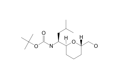 TRANS-(2S,6S,1'S)-2-[1'-(TERT.-BUTOXYCARBONYLAMINO)-3'-METHYLBUTYL]-6-(HYDROXYMETHYL)-TETRAHYDROPYRAN