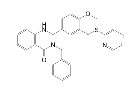 3-benzyl-2-{4-methoxy-3-[(2-pyridinylsulfanyl)methyl]phenyl}-2,3-dihydro-4(1H)-quinazolinone