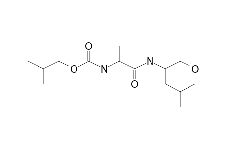 Isobutyl 2-([1-(hydroxymethyl)-3-methylbutyl]amino)-1-methyl-2-oxoethylcarbamate