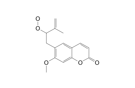 2H-1-Benzopyran-2-one, 6-(2-hydroperoxy-3-methyl-3-butenyl)-7-methoxy-