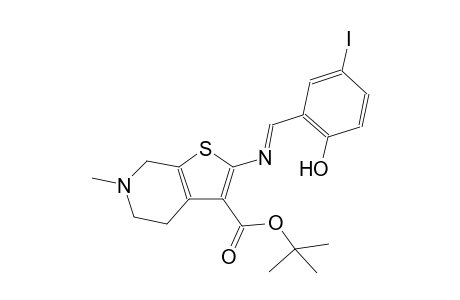 tert-butyl 2-{[(E)-(2-hydroxy-5-iodophenyl)methylidene]amino}-6-methyl-4,5,6,7-tetrahydrothieno[2,3-c]pyridine-3-carboxylate