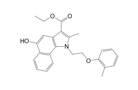 1H-benz[g]indole-3-carboxylic acid, 5-hydroxy-2-methyl-1-[2-(2-methylphenoxy)ethyl]-, ethyl ester