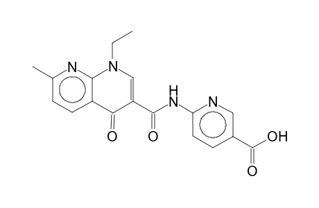 1,8-Naphthyridin-4(1H)-one, 1-ethyl-7-methyl-3-[N-(5-carboxy-2-pyridyl)carbamoyl]-