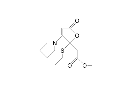 5-Ethylthio-5-(methoxycarbonylmethyl)-4-(pyrrolidin-1-yl)-furan-2(5H)-one