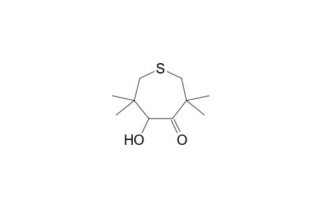 5-Hydroxy-3,3,6,6-tetramethylthiepan-4-one